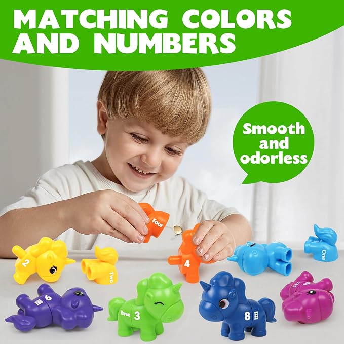 Numbers Matching Game Fine Motor Toy, Toddler Number Learning Toys,1 2 3 Educational Learning Sensory Sorting Toys Preschool Math Games Activities Sets for Toddlers Kids