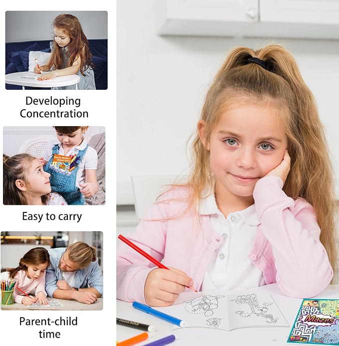 Kalysky 24 Mini Activity Books for Kids 4-12,Mazes,Dot to Dot & Word Games,Party Favors