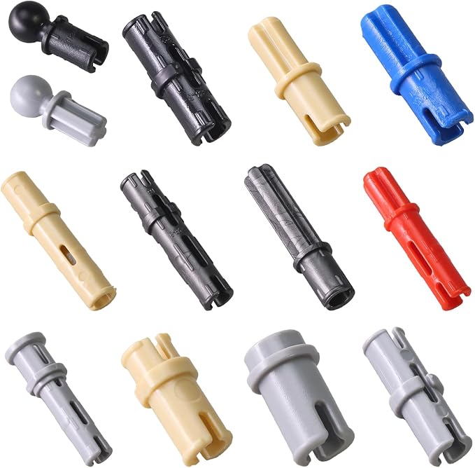 ASTEM Technic Parts Compatible with Technical Brick Shaft pin Bolt 2600 Small Particle Technology Loose Parts EV3 Black Tight pin Friction pin