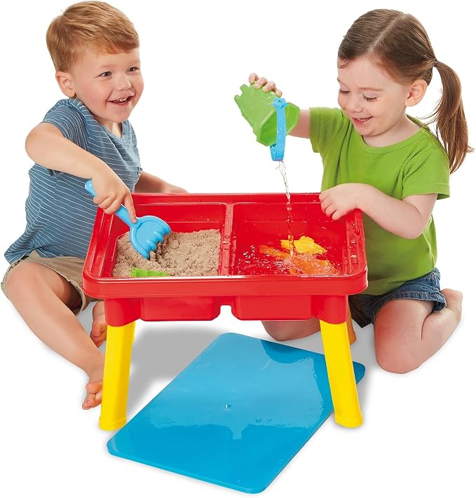 Kidoozie - Sand 'n Splash Activity Table | Scoop, pour and build at stand-up height - dual sensory bins with a cover for backyard mornings or playroom days, Ages 2+
