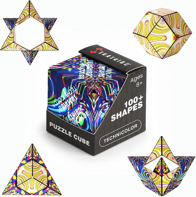 Shashibo DODECA Magnetic Puzzle Cube, Stress Relief Fidget Toy | 100+ Possible Shapes, Sensory Fidget Toy For Adults & Kids, Fun Shape Shifting Puzzle Box For All Ages