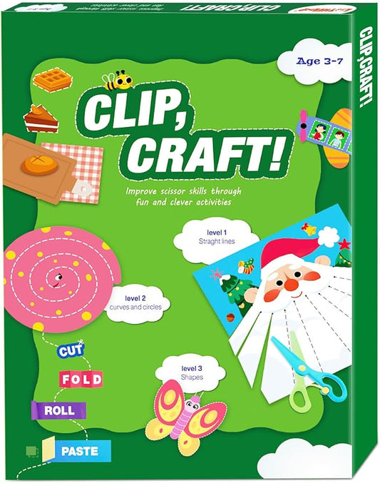 Toddler Scissor Skills Activity Book, Fun Arts and Crafts for Kids 4-6, Preschool Learning Toys Fine Motor Skill Cutting Art kit, 2 Safety Scissors, Birthday Gifts for Girls & Boys Ages 3, 4, 5, 6, 7