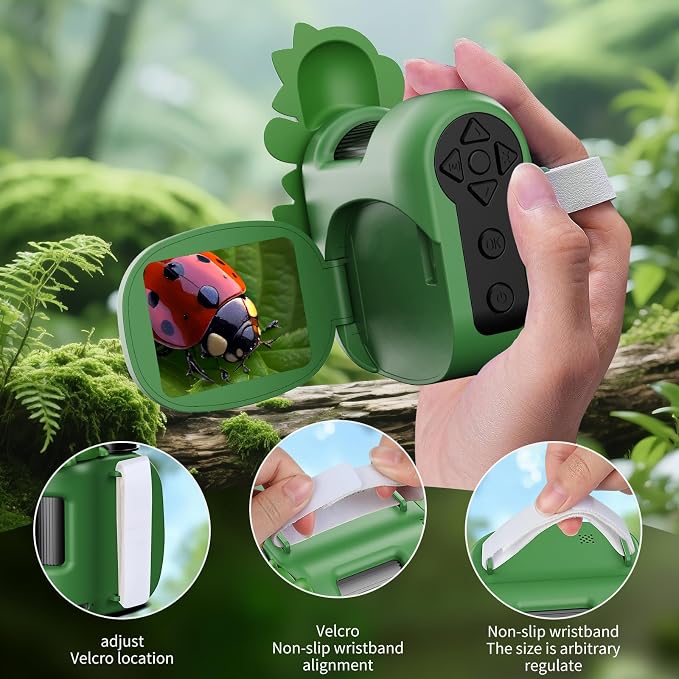 1600X Handheld Microscope for Kids 2" IPS Screen Kit Mini Pocket Digital Microscopes STEM Science with Slides Photo Video Rechargeable Portable Scope Gift for Ages 6-12 (Green)