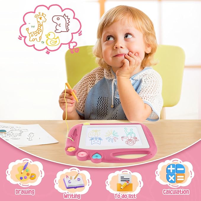 Magnetic Drawing Board, Toddler Toys for Age 3 Boys Girls, Toddler Drawing Board, Birthday Easter Christmas Halloween Kids Toy Gifts for Boys and Girls