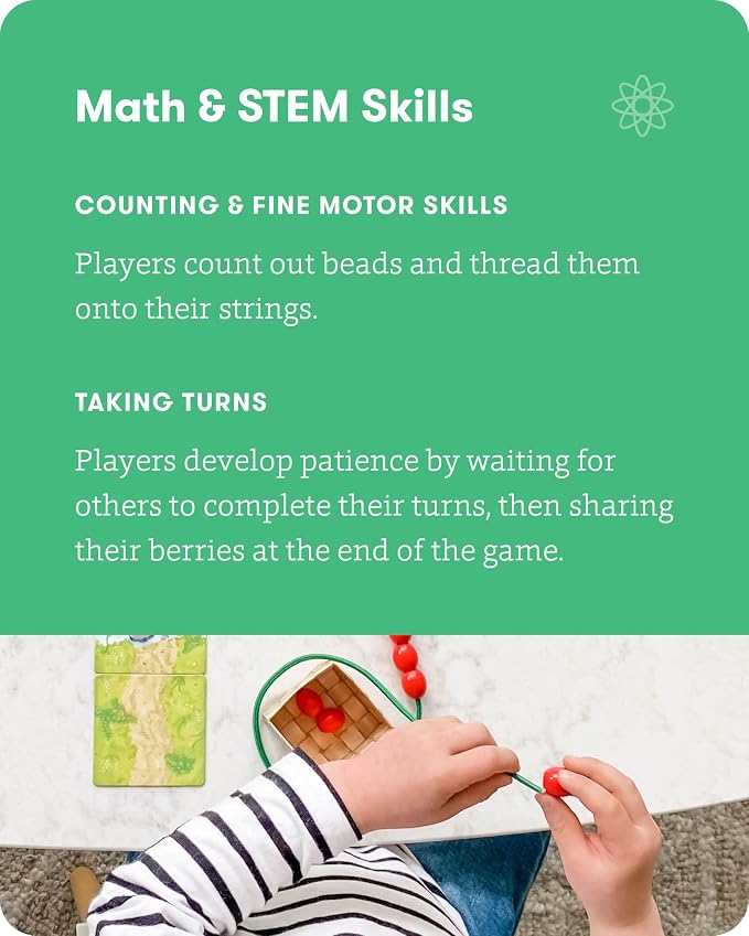 SimplyFun Share a Berry - Collect Berries While Having Fun and Counting - A Toddler Game for Kids Ages 3-5, 2 to 4 Players