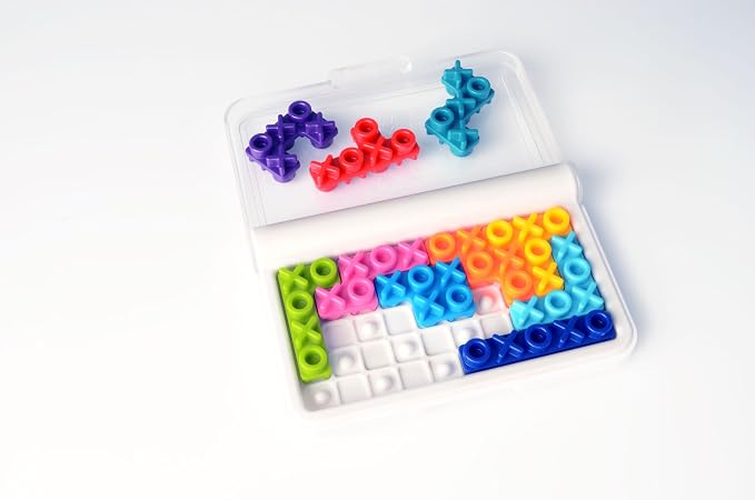 SmartGames IQ XOXO – Compact Logic Puzzle Game with 120 Challenges for Kids & Adults, Travel-Friendly Brain Teaser in Handy Case