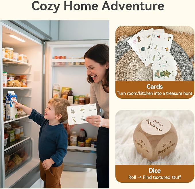 Wooden Scavenger Hunt for Kids Ages 4-8, 6-in-1 Explorer Kit, Bug Catching Kit with Scavenger Hunt Cards, Storage Box, Dice, Magnifying Glass, Indoor/Outdoor Games for Kids Ages 4+