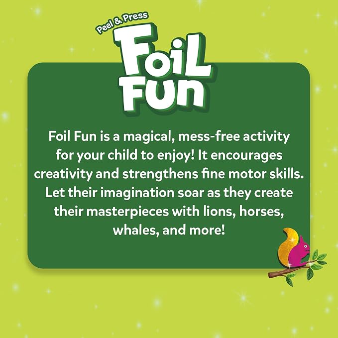 Skillmatics Foil Fun Animals Mega Pack, Foil Art Kit, Gift for Boys & Girls | Travel Toys, 150+ Stickers, DIY Activity Kit, Fine Motor Skills, Mess-Free, Screen-Free, Gifts for Kids Ages 4, 5, 6, 7, 8, 9