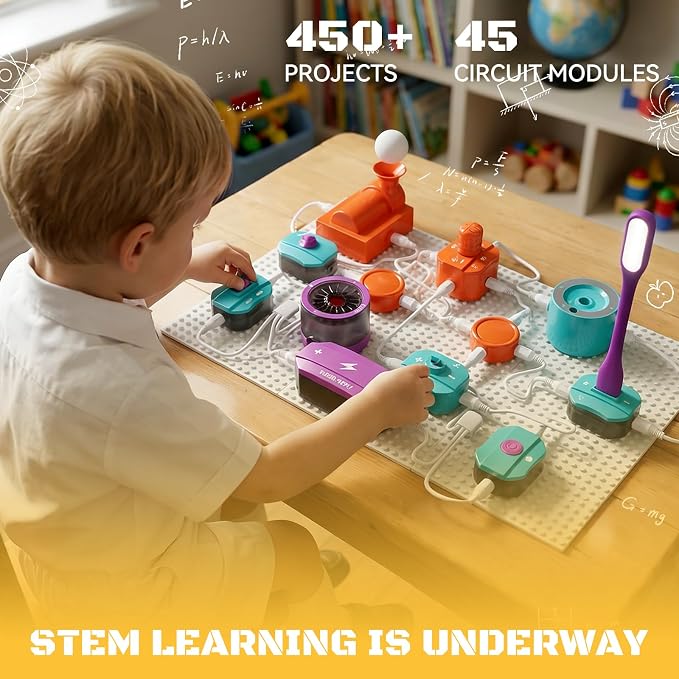 STEM Science Circuit Exploration Kit for Kids | 450+ DIY Project, Educational STEM Toy, Christmas Birthday Gift for Age 6+