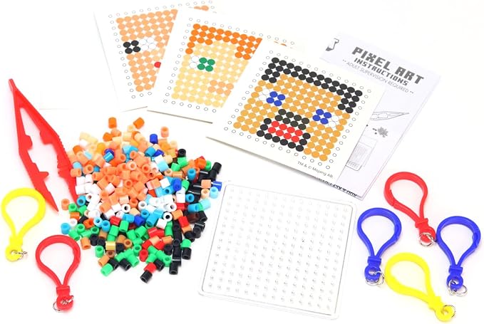 Tara Toys Minecraft Pixel Art Bead Kit Activity, 800 Beads | Templates & Pegboards included, Build Minecraft Pixel Characters & Tools Creative Craft Toy for Kids Ages 6+ by Tara Toys