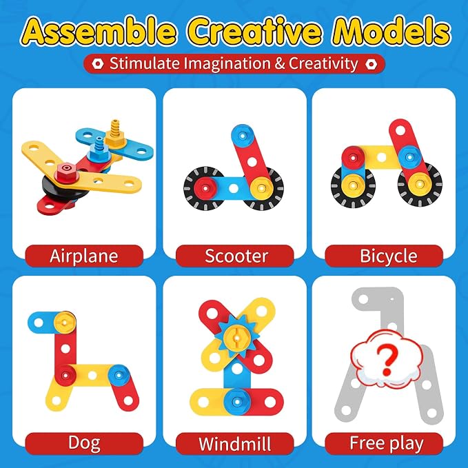 Lehoo Castle Montessori Kids Tool Set, Wooden Toddler Tool Set for Ages 2-4 | STEM Pretend Play Tool Box, Construction Toddler Tool Bench, Educational Learning Toys for 2 3 4 Year Old Boys Birthday Girls