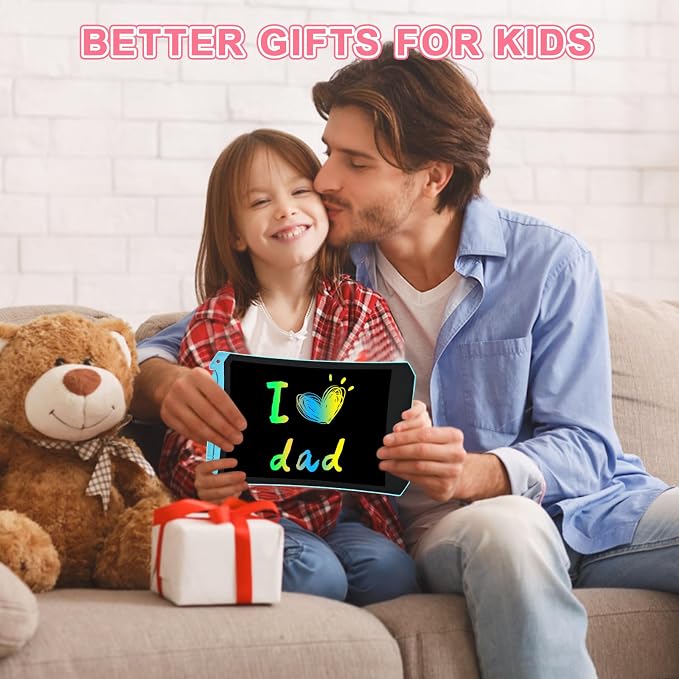 cimetech Toddler Girl Gifts, LCD Writing Tablet, Travel Essentials Toys | Toddler Gifts for Girls 3-5, Coloring Books Ages 4-8, Screen Free Travel Toy, 36-Mo Battery, Mess Free Road Trip Essential