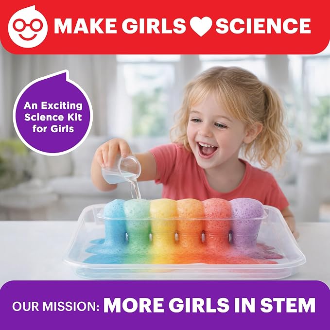 Doctor Jupiter Girls' Color Science Experiments Kit for Kids Ages 4+ | Birthday Gift Ideas for Girls Ages 4,5,6,7,8, 10 STEM Experiments, Preschool Learning Toy