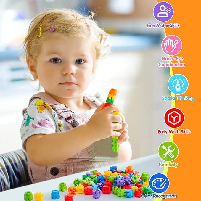 Hexagonal Building Blocks 160 Piece, STEM Toys Building Sets Kids Building Toys for 5+ Year Old Boys Girls, Educational Kids Toys Connecting Toys Preschool Classroom Must Haves Birthday Gifts