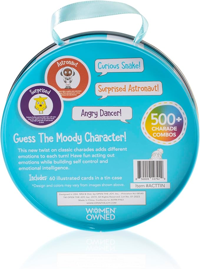 Open The Joy Emotions Charades Card Game – Kids Feelings Family Fun
