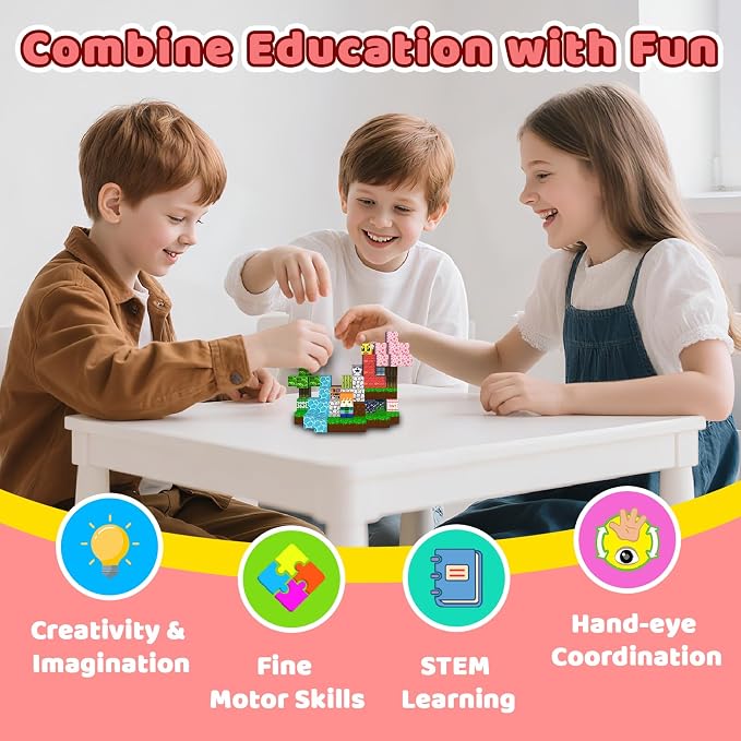Magnetic Blocks, 300PCS Toys Building Cube Birthday Gifts for Kids | Magnetic Cubes, 0.8 inches Building Blocks, STEM Construction Toys Christmas Birthday Gifts for Kids Boys Girls