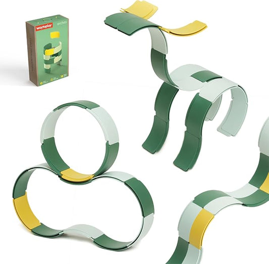 Arches - Starter Set 18 Pieces from Toys – 100% Recycled Modular Building Toy - Made in Europe – Creative Open-Ended Play for Kids 3+