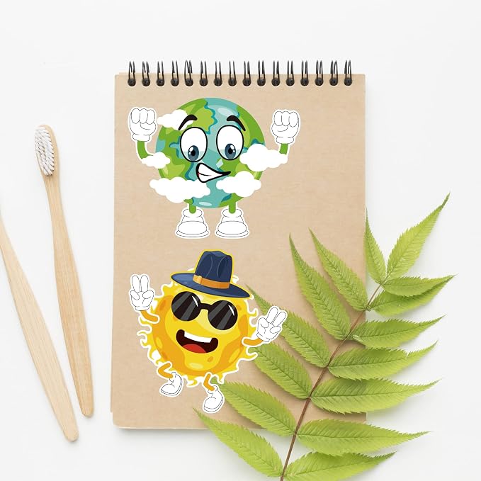 24 Sheets Make a Face Outer Space Stickers for Kids Party Favors | Make Your Own Planet Stickers Birthday Decorations Supplies, Toddlers Crafts Activities Gifts Goodie Bags Stuffers