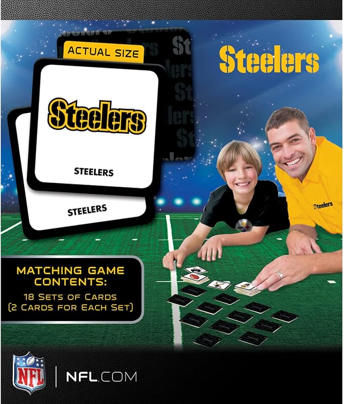 MasterPieces Officially Licensed NFL Pittsburgh Steelers Picture Matching Card Game for Kids and Families