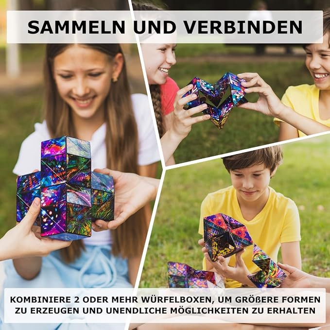 Shashibo DODECA Magnetic Puzzle Cube, Stress Relief Fidget Toy | 100+ Possible Shapes, Sensory Fidget Toy For Adults & Kids, Fun Shape Shifting Puzzle Box For All Ages