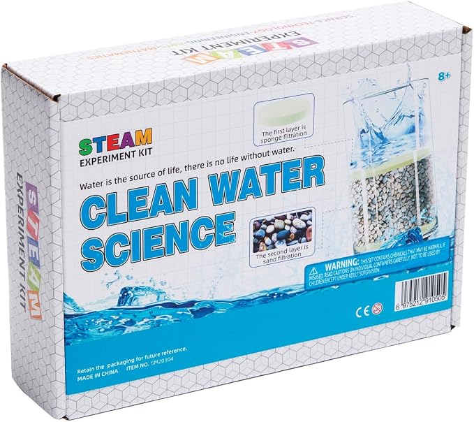 Fun Express STEAM Water Science Kit - Discover & Explore Water Purification with Engaging Experiments for Kids