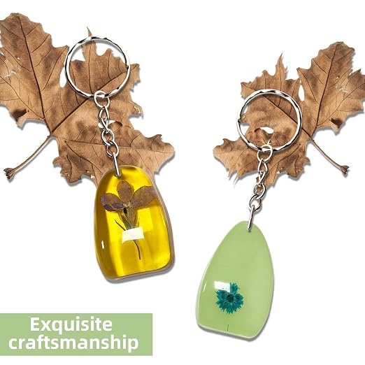 18 pcs Plant Amber Fossils, BOSOIRSOU Amber Fossil Pendants, Different Plant Specimens, Plants Preserved in Resin, Kids Educational Toy and Scientific Amber Collections - Random Patterns
