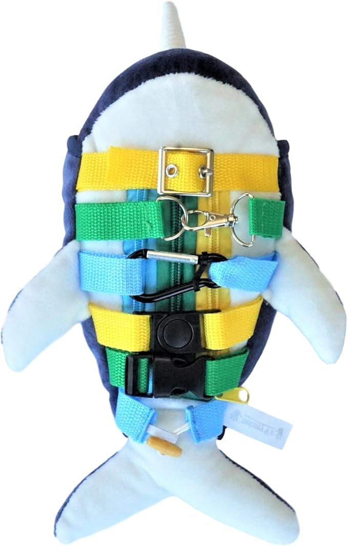 Narwhal Buckle Pillow, Sensory Fine Motor Toy for Kids and OT Therapy