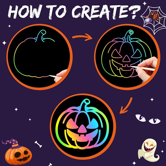 ZMLM Scratch Paper Art-Crafts Gift: 2 Pack Rainbow Notebooks Supplies Toys | Art Crafts for 3 4 5 6 7 8 9 10 11 12 Years Old Girls and Boys Kids Birthday Halloween Party Travel Games Activities