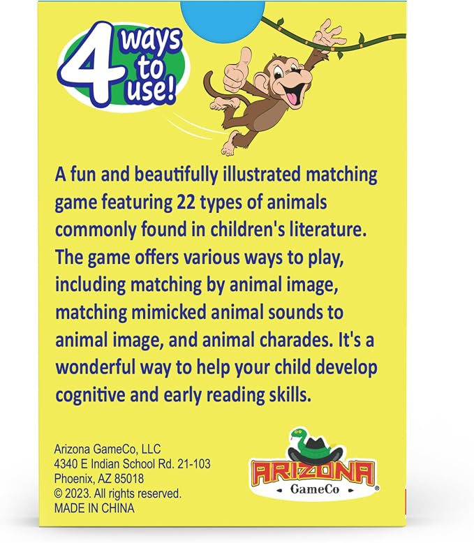 Kids Matching Game – Monkey Says Baa, 3 Ways to Play: Sounds & Charades