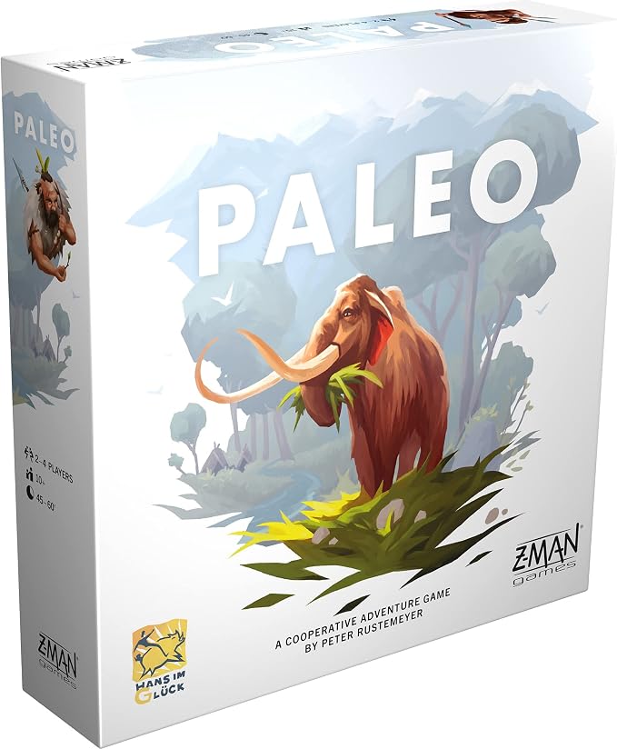Asmodee Paleo Board Game - A Cooperative Paleolithic Adventure for Strategy Enthusiasts, Cooperative Family Fun for Kids & Adults, Ages 10+, 2-4 Players, 45-60 Minute Playtime