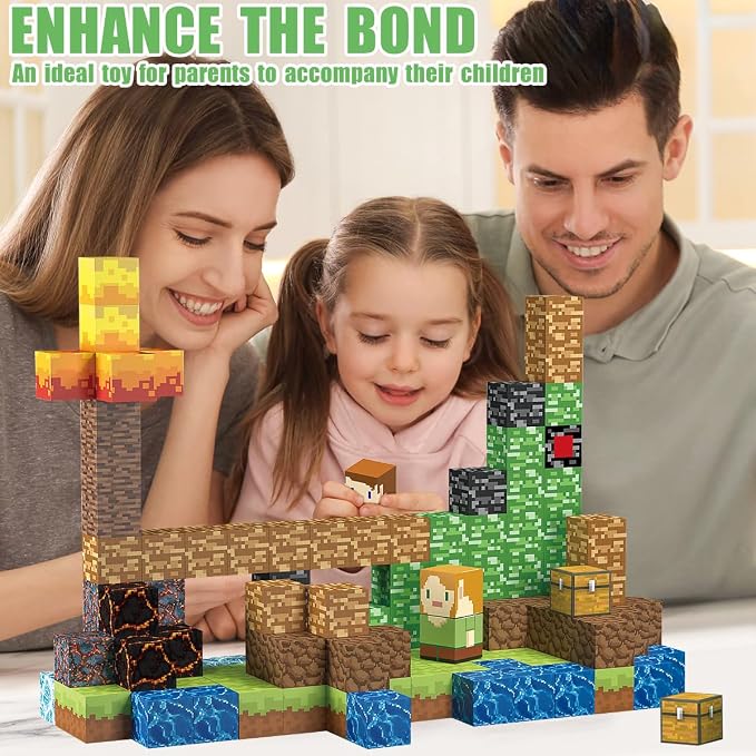 Magnetic Blocks for Kids 3+, Magnetic Building Blocks Cubes Tiles 160PCS | 1 inch magnet cubes STEM construction toys, educational creativity & screen-free, birthday gift for boys girls age 4 5 6 8