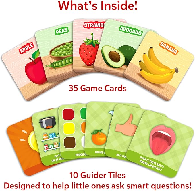 Skillmatics Guess in 10 Junior – Food We Eat, Card Game, Gift for Kids | Family Trivia Game, Educational Travel Toy, Geography & History Board Game, Screen-Free Fun, Boys & Girls Ages 3, 4, 5 & Up