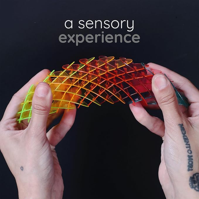 Morf Worm 3D Sensory Figgy Fidget Toy, Rainbow, Small | Quiet Fidget Toy: Sensory Figgy toy for focus and stress relief; satisfying tactile play for classrooms, desks, and travel