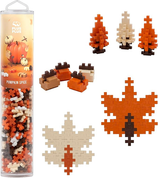 PLUS PLUS 240 Piece Pumpkin Spice Mix - Mini Waffle Blocks, STEM Toys | Sensory Bin Filler, Classroom Must Haves, Gifts for Boys & Girls, Autistic Toys, Halloween Toys for Kids