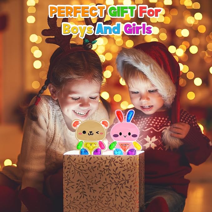 2Pcs Color Sorting Sensory Toys for Kids with Autism Toddler Toys for Airplane Travel Road Trip Preschool Montessori Toys Fine Motor Skills A Easter Basket Stuffers Gifts for Kids Boys Girls