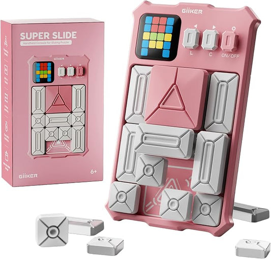 GiiKER Super Slide Puzzle Game, 500+ Challenges, STEM Toy for Ages 6+ | Handheld brain teaser for kids and teens, road trip activity, birthday gift