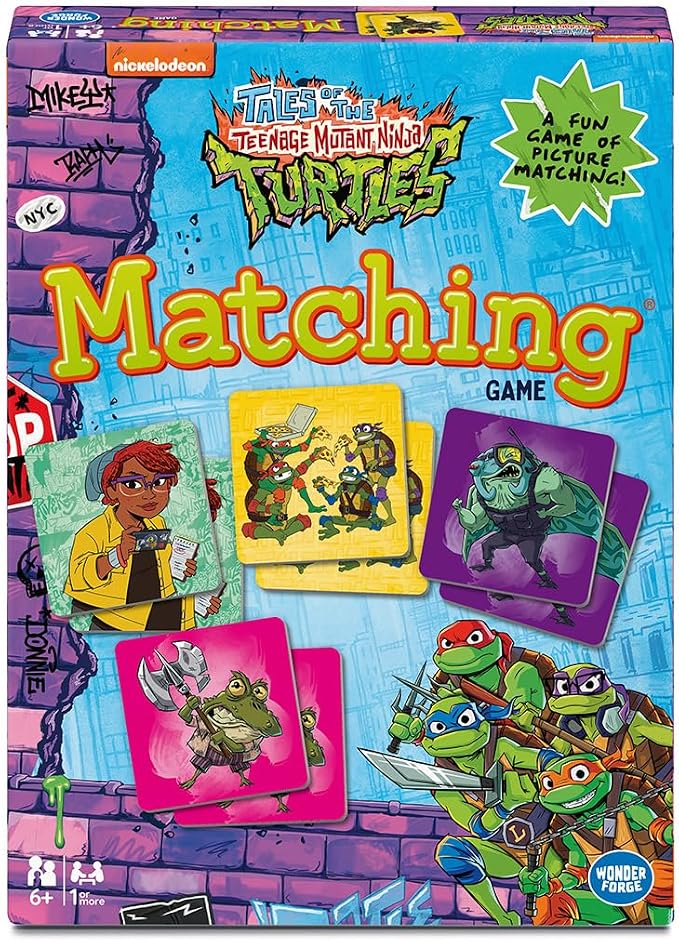 Wonder Forge Teenage Mutant Ninja Turtles Matching Game-Fun & Quick Memory Game for Kids | Engaging Toy for Ages 3-5 Years | Ideal for Solo or Family Play