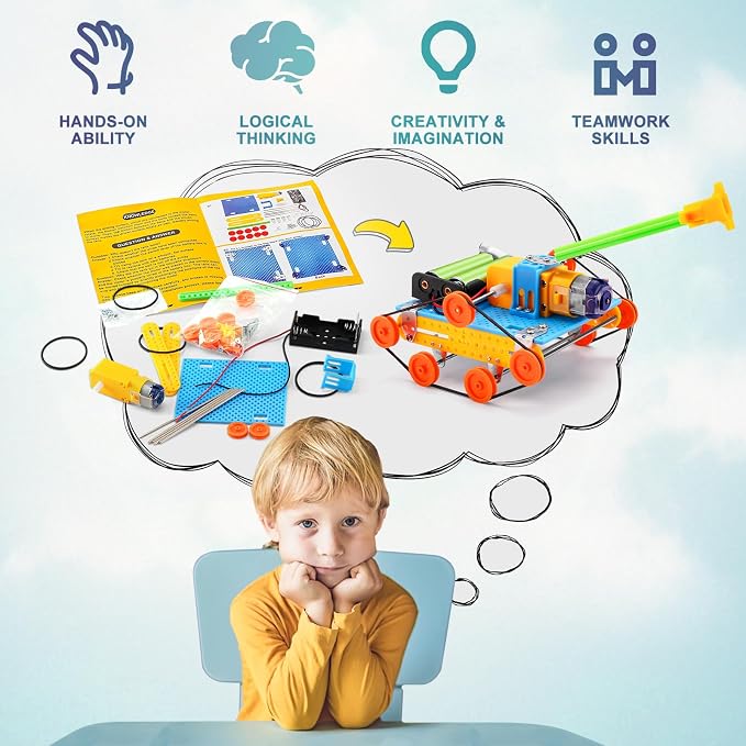 Robot STEM Kits for Kids Age 6-8 8-10, STEM Toys for Boys Crafts Ages 8-13 | Science Building Kits for Kids 5-7 8-12, Robotics Engineering Experiments, 8 9 10 11 12-14 Year Old Boys Girls Birthday Gifts