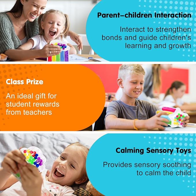 2 PCS Color Sorting Sensory Toys for Toddlers: Quiet Calming Travel Roadtrip Toys for Kids - Color Matching Game for Preschool Learning Activities - Classroom Prizes Toddlers Travel Essentials