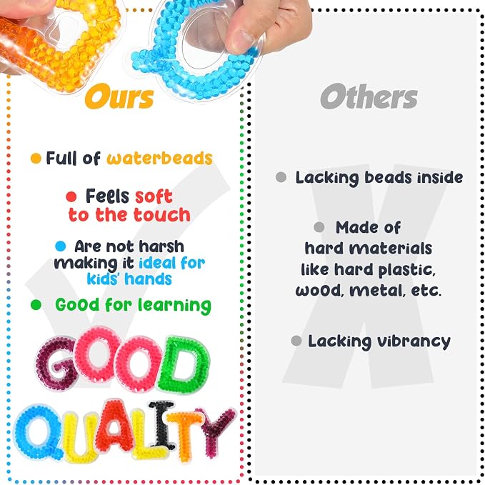 LESONG Autism Sensory Fidget Toys: Alphabet Letters ABC Learning Educational Montessori Toys,Quiet Fidgets Sensory Toys for Classroom Calm Down Corner Autistic Relief