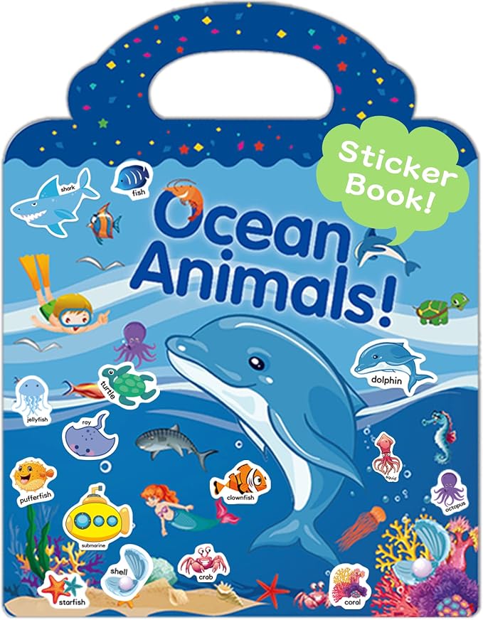 Benresive Reusable Sticker Book for Toddlers, Travel Stickers for Kids | Toddler Travel Activities Toys, Birthday Gifts for Boys & Girls, Airplane Travel & Road Trip Essentials Kids