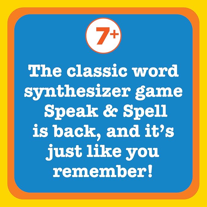 Speak & Spell Educational Learning Toy, Spelling Games, 80s Retro Handheld | Educational Learning Toy, Spelling Games, 80s Retro Handheld, Autism Toys