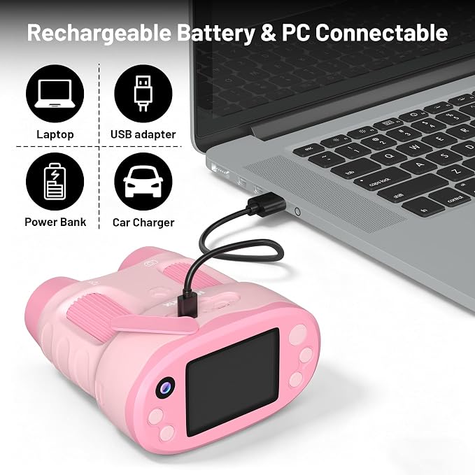 1000X Microscope for Kids, 2.0" Screen STEM Toys with 32GB Card | 1000X Magnification, 2.0" screen, Rechargeable 3-in-1 Kids Microscope with 32GB Card, Portable STEM Educational Science Toy