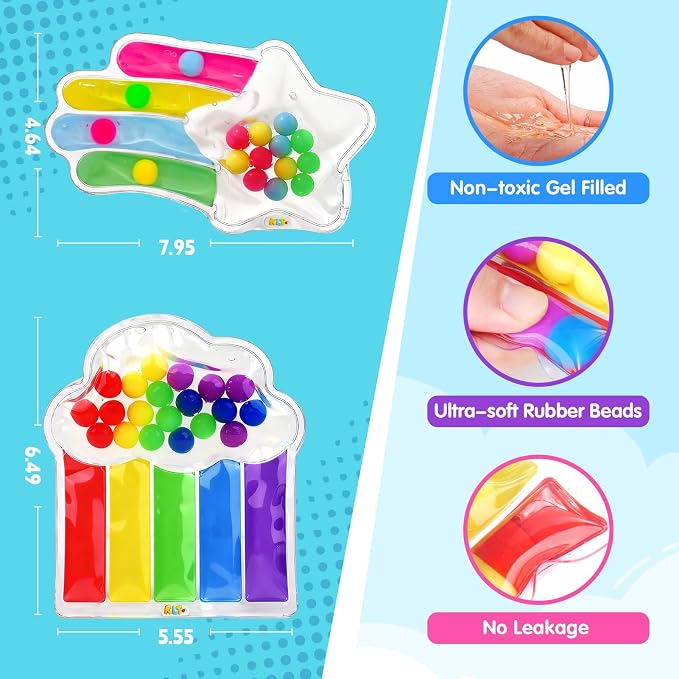 2 PCS Color Sorting Sensory Toys for Toddlers: Quiet Calming Travel Roadtrip Toys for Kids - Color Matching Game for Preschool Learning Activities - Classroom Prizes Toddlers Travel Essentials