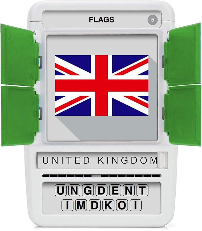 Flags of The World Travel Game - Learn 100 Country Flags | Flash Cards with Slide Reveal Case | Geography Card Game, Gift, Stocking Stuffer | for Kids and Adults | Ages 6+