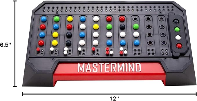 Pressman The Original Mastermind: The Strategy Game of Codemaker Vs. Codebreaker | Multicolor | Great Gift Idea | Promotes STEM Principles | 2 Players, Ages 8+