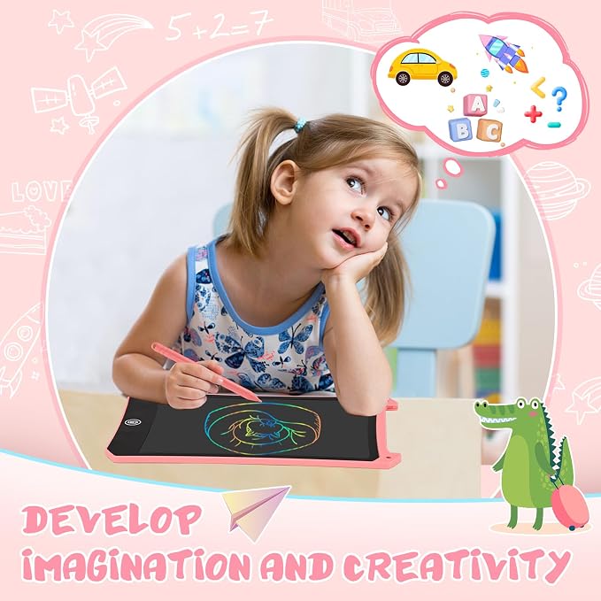 EooCoo Kids LCD Writing Tablet, Mess Free Coloring Books, Travel Toys | Toddler Toys Travel Essentials, 8.5 Inch Drawing Pad for Kids 2 Pack, Preschool Classroom Must Have, Age 3-5 Girls Boys Gifts