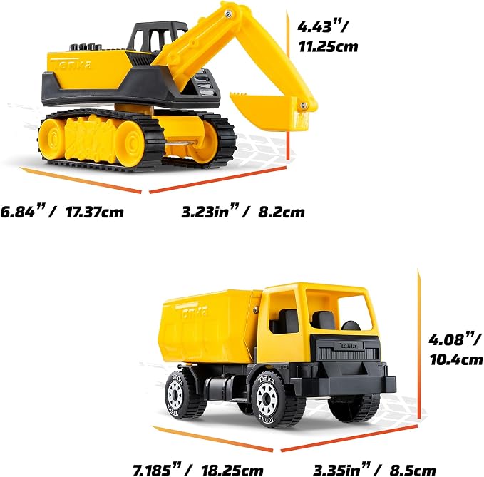 Tonka - Steel Classics Giga Series - Dump Truck & Excavator, 2-Pack - Amazon Exclusive