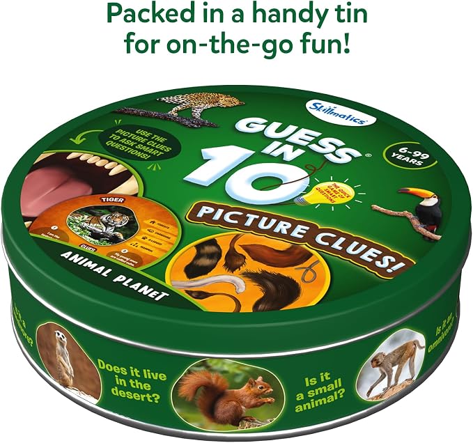 Skillmatics Guess in 10 Animal Picture Clues | Perfect for Boys, Girls, Kids, and Families Who Love, Card & Board Games, Educational Games, Gifts for Ages 6, 7, 8, 9 & Up