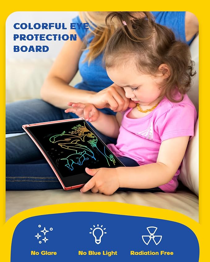 bravokids 24 Pack LCD Writing Tablet with Stylus, 8.5 inch Colorful Doodle Board Drawing Pad for Kids, Travel Games Activity Learning Toys, Birthday Gift for Age 3 4 5 6 7 8 Year Old Boys Girls